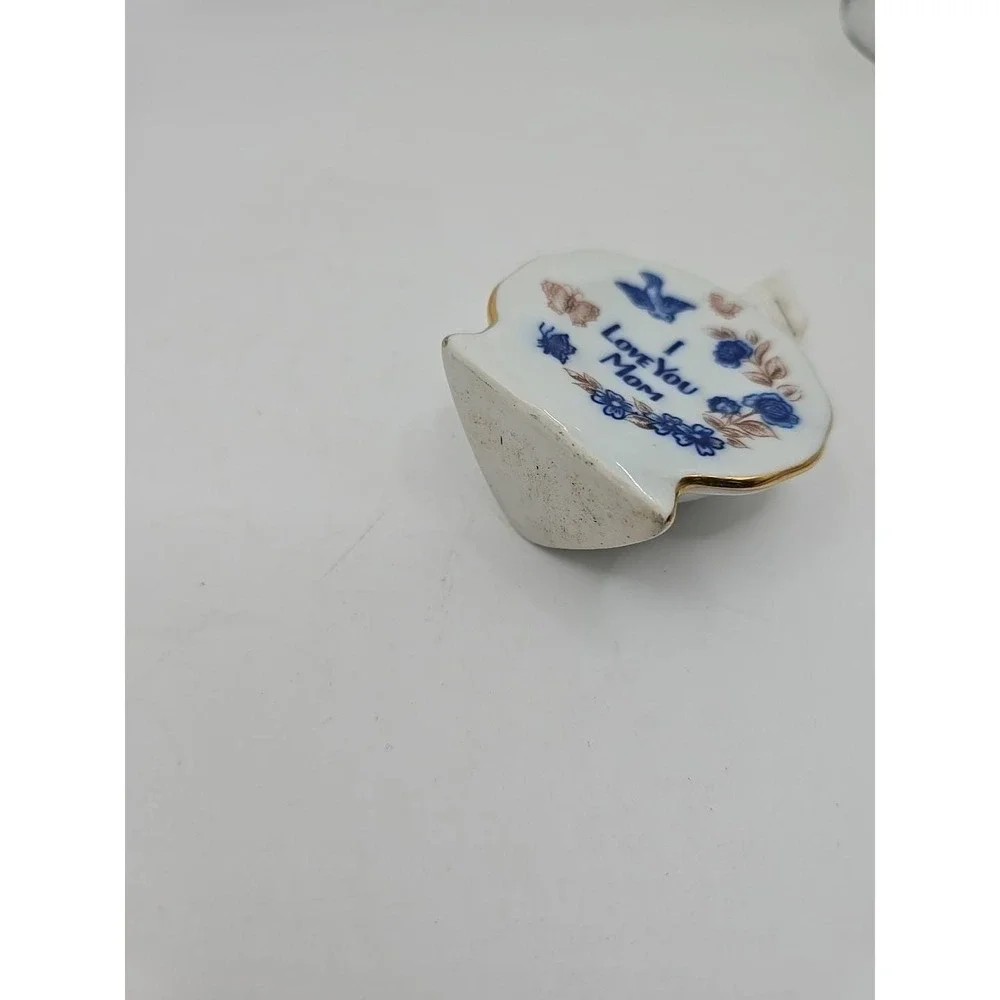 Vintage I Love You Mom Toothpick Holder Mother's Day Birthday  Taiwan 1960's